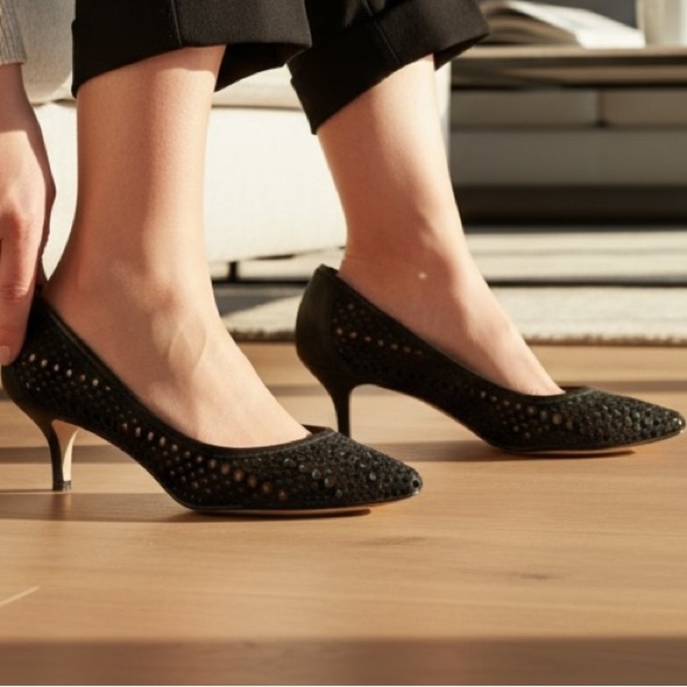 SCHUTZ Black Perforated Heels